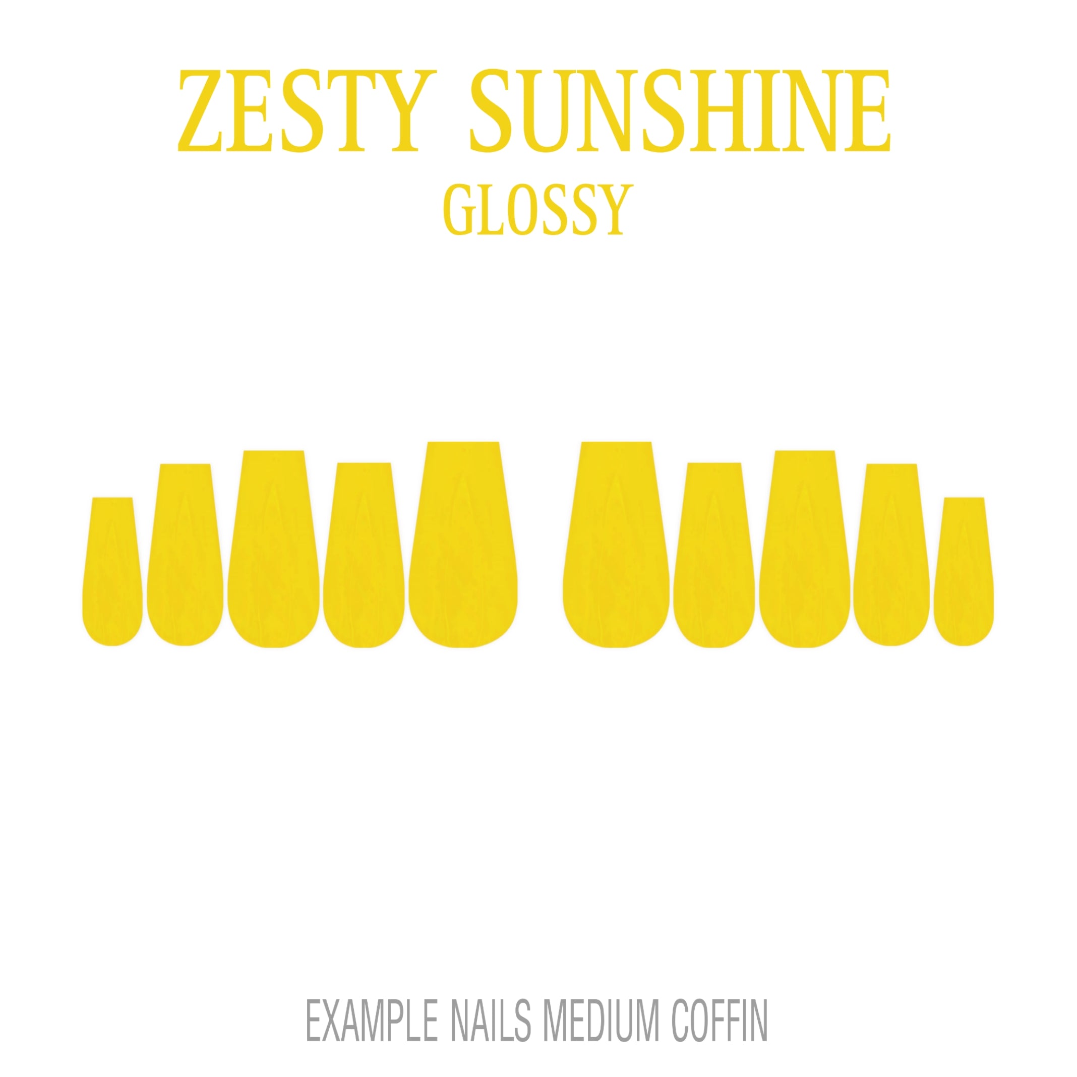 Zesty Sunshine yellow press-on nails