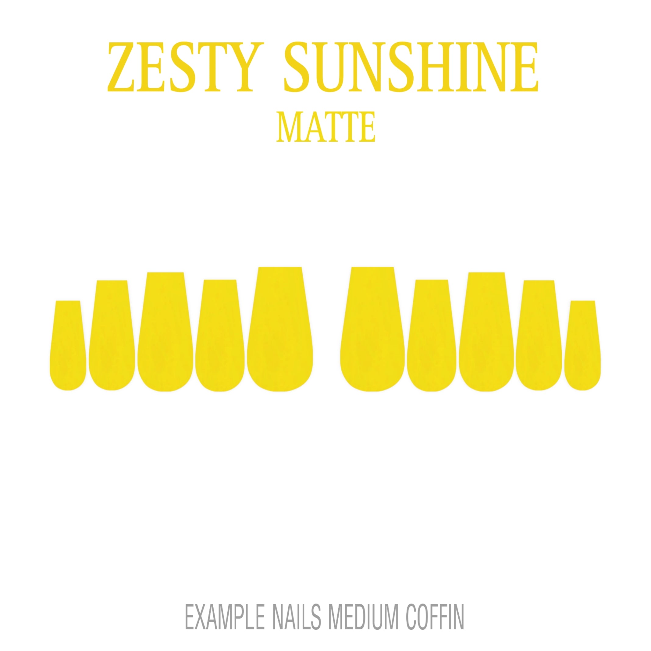 Zesty Sunshine yellow press-on nails