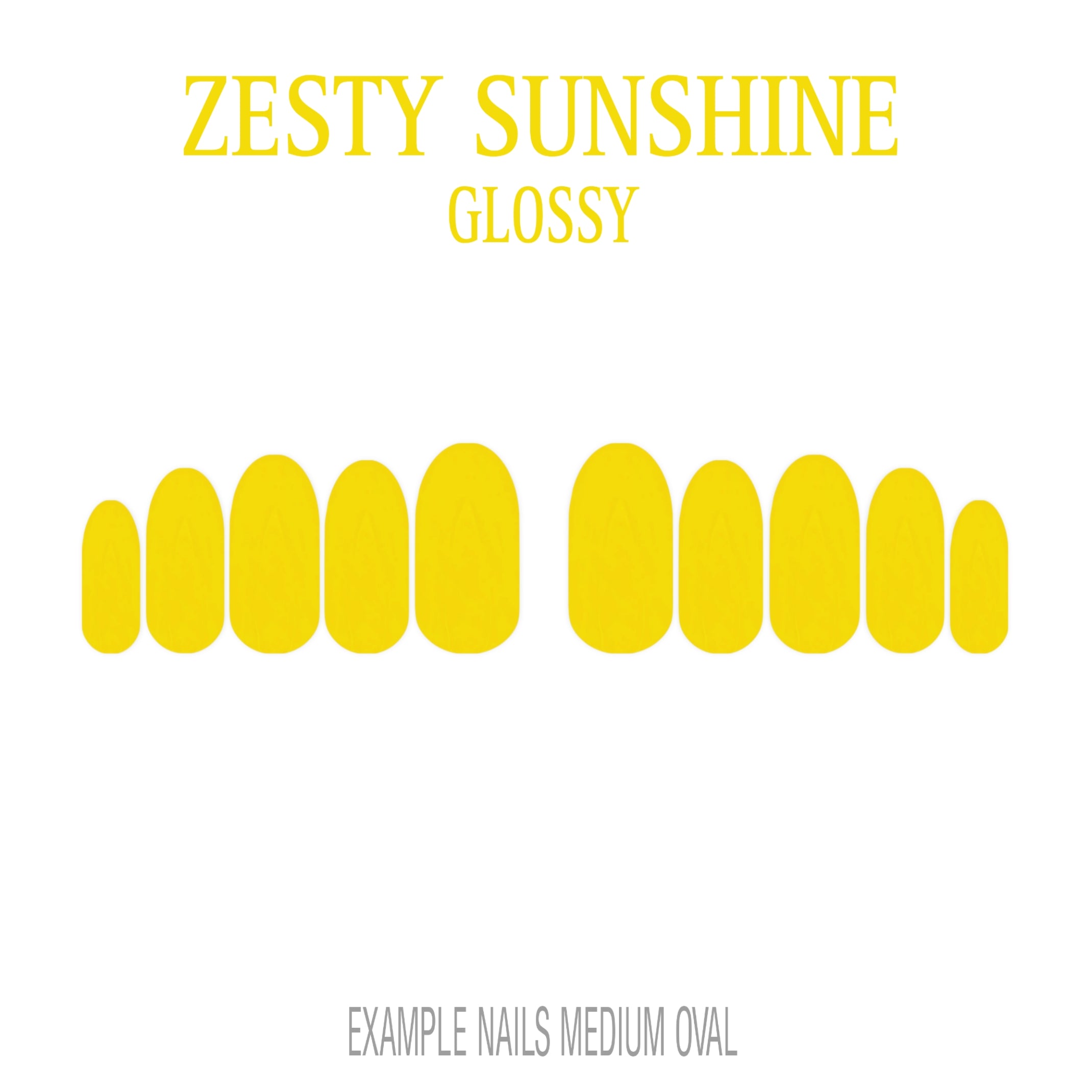Zesty Sunshine yellow press-on nails