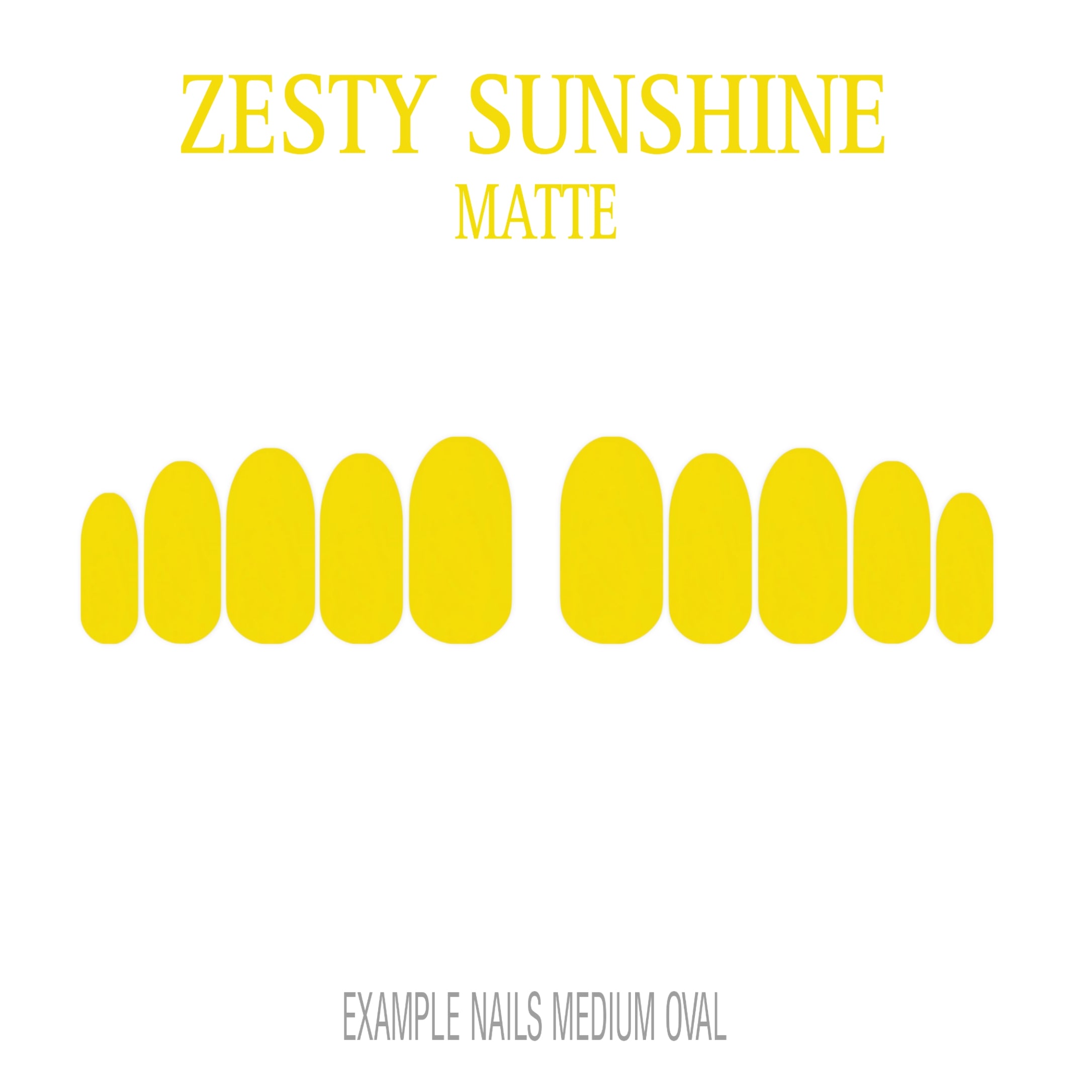 Zesty Sunshine yellow press-on nails