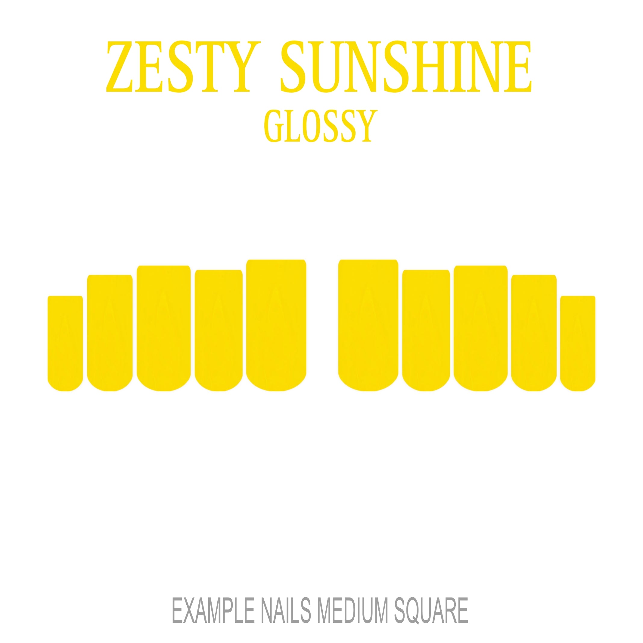 Zesty Sunshine yellow press-on nails