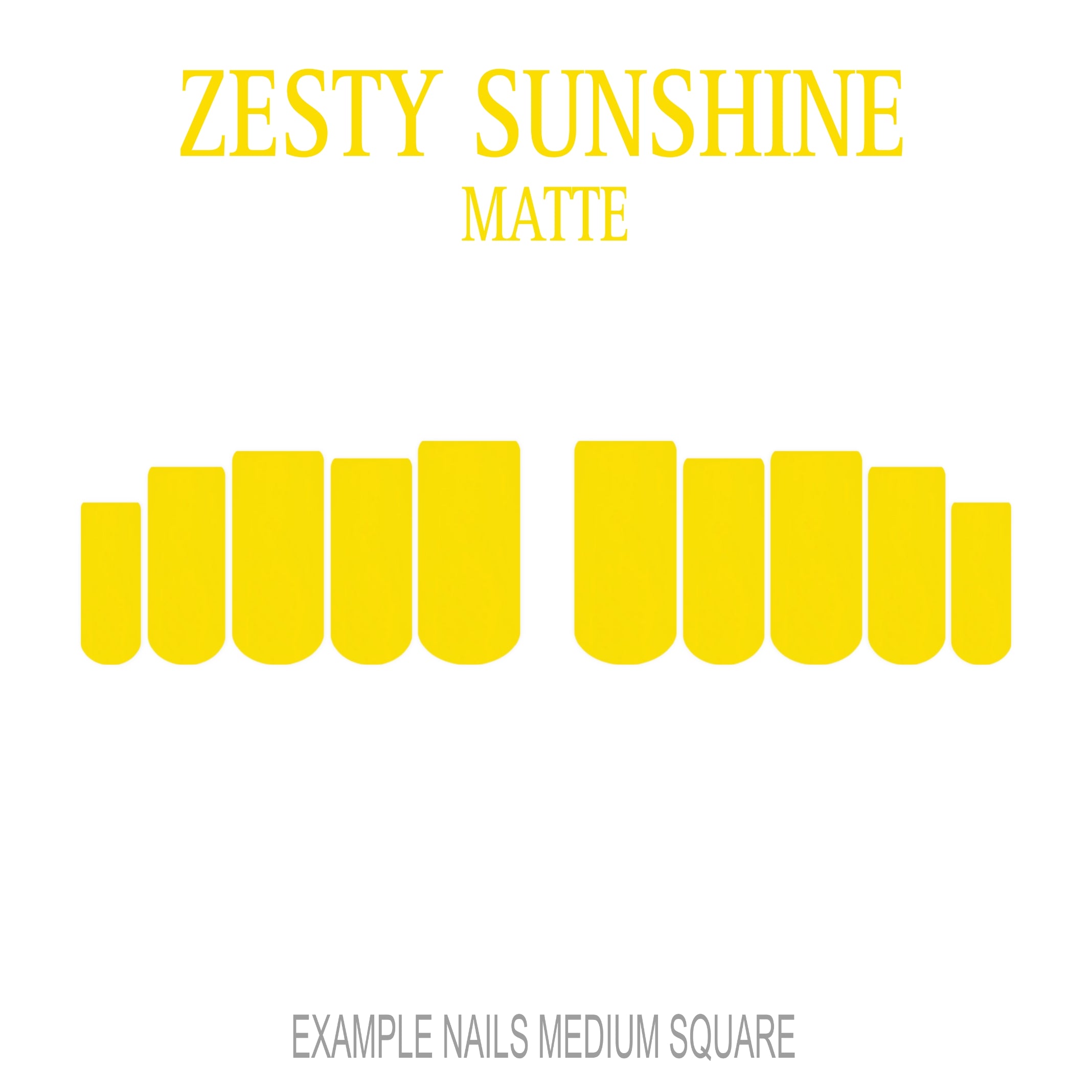 Zesty Sunshine yellow press-on nails