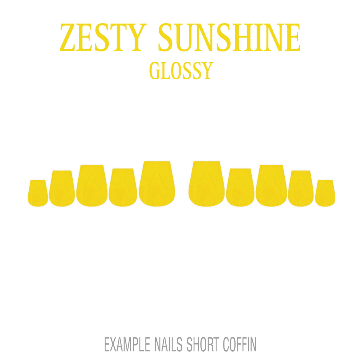 Zesty Sunshine yellow press-on nails