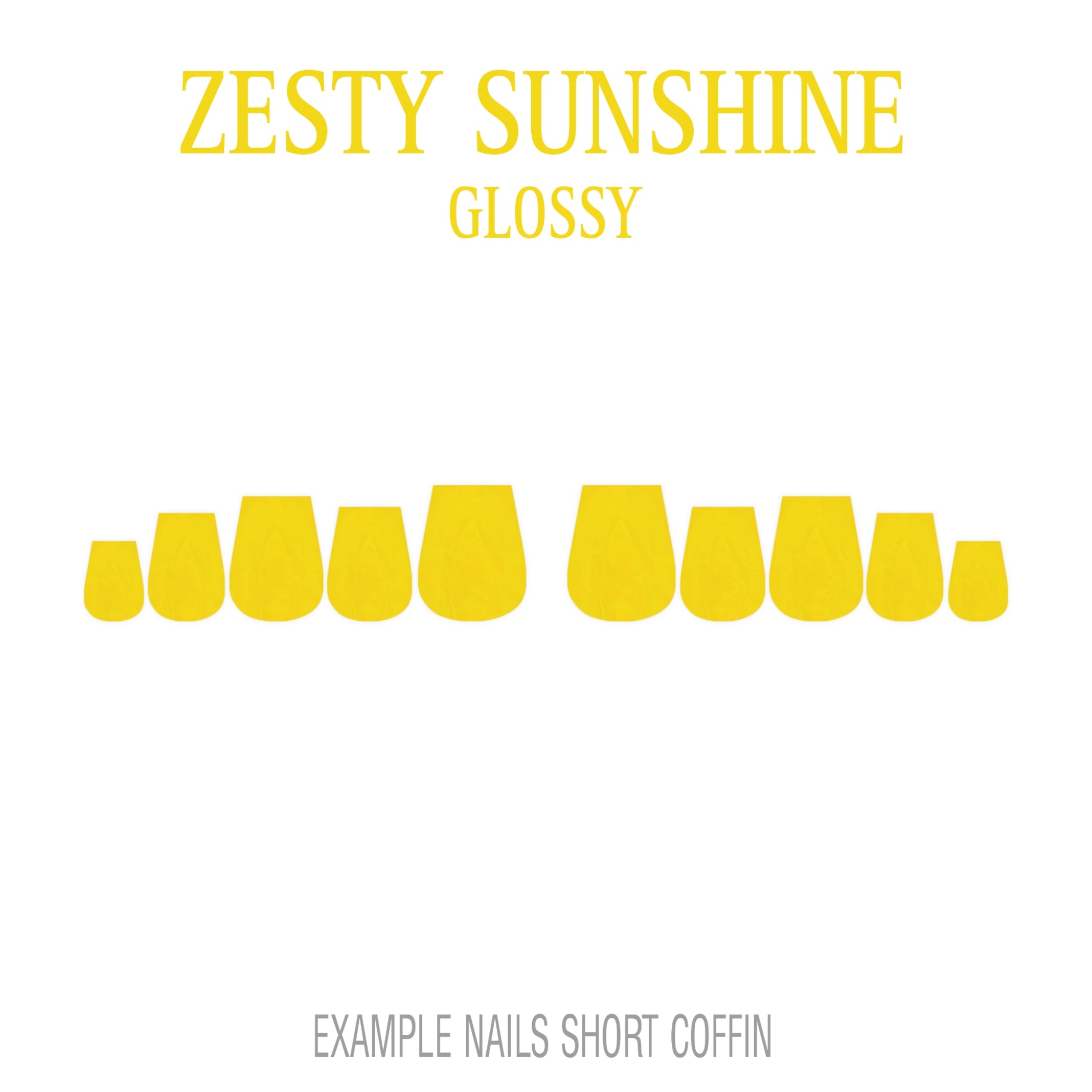 Zesty Sunshine yellow press-on nails