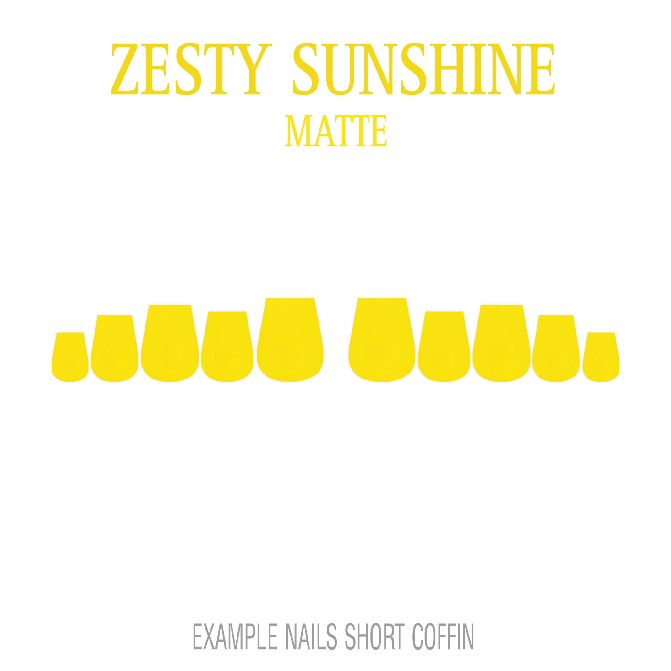 Zesty Sunshine yellow press-on nails