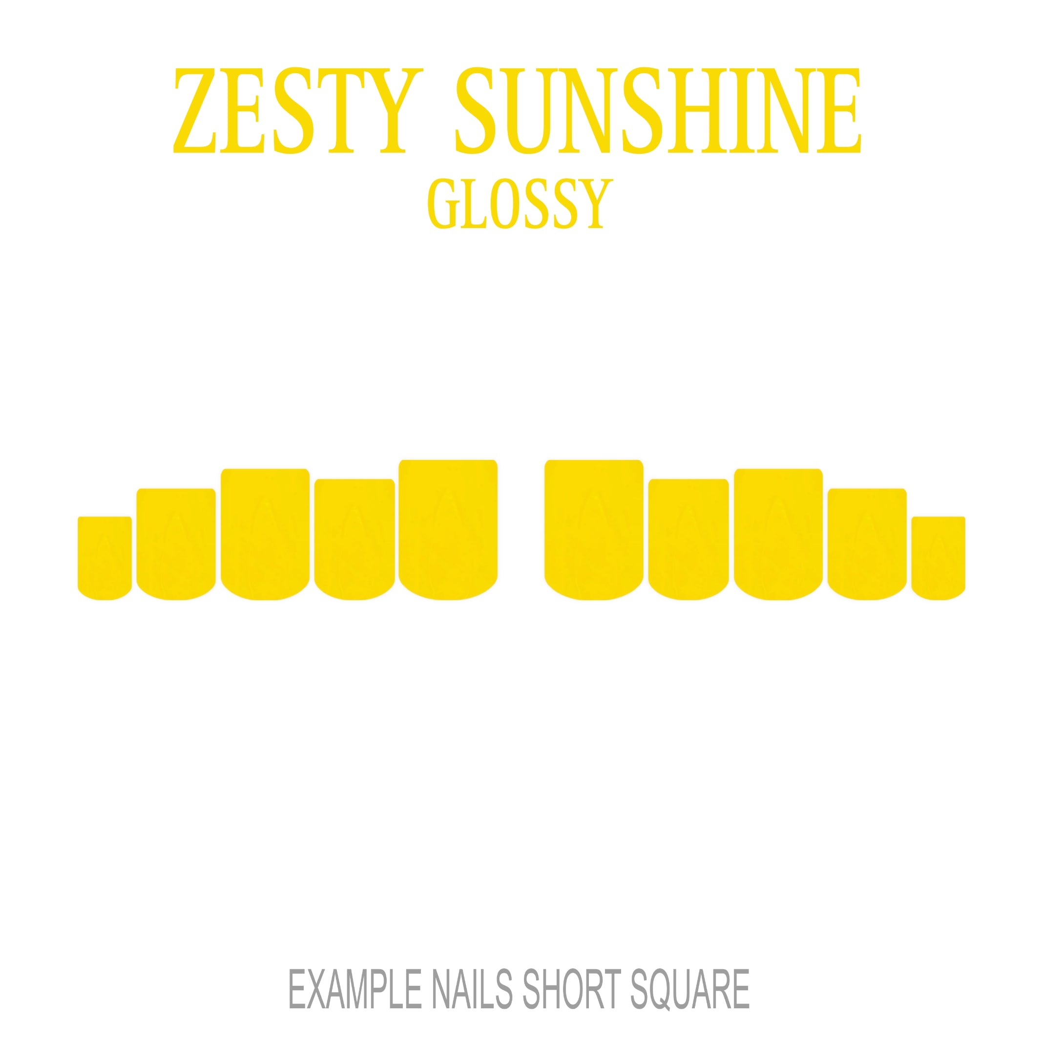 Zesty Sunshine yellow press-on nails