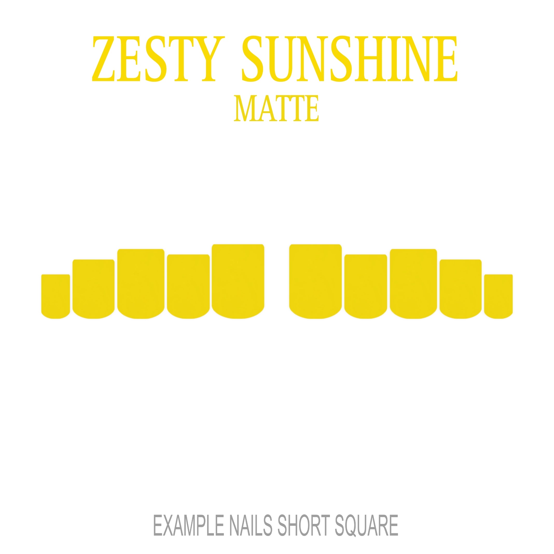 Zesty Sunshine yellow press-on nails