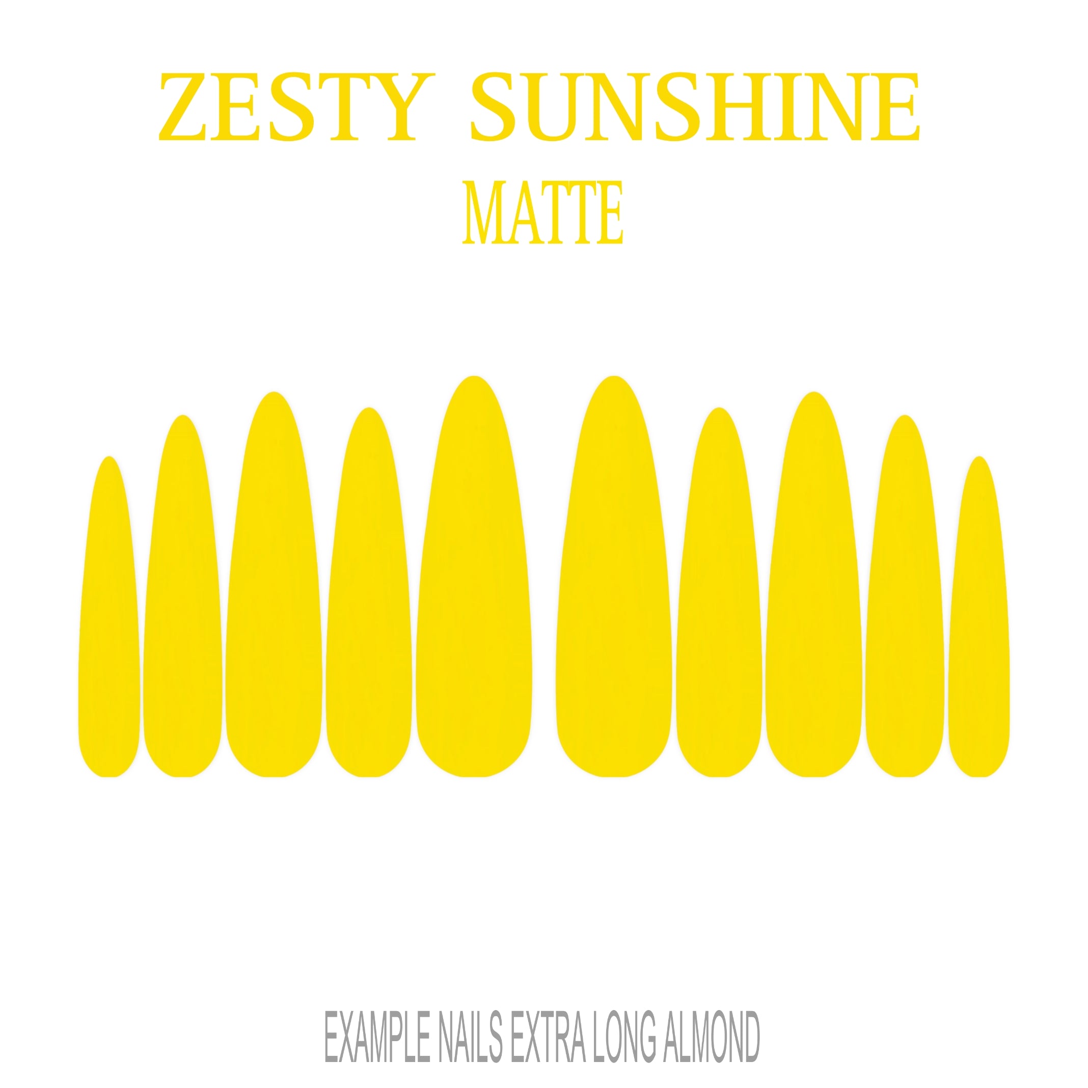Zesty Sunshine yellow press-on nails