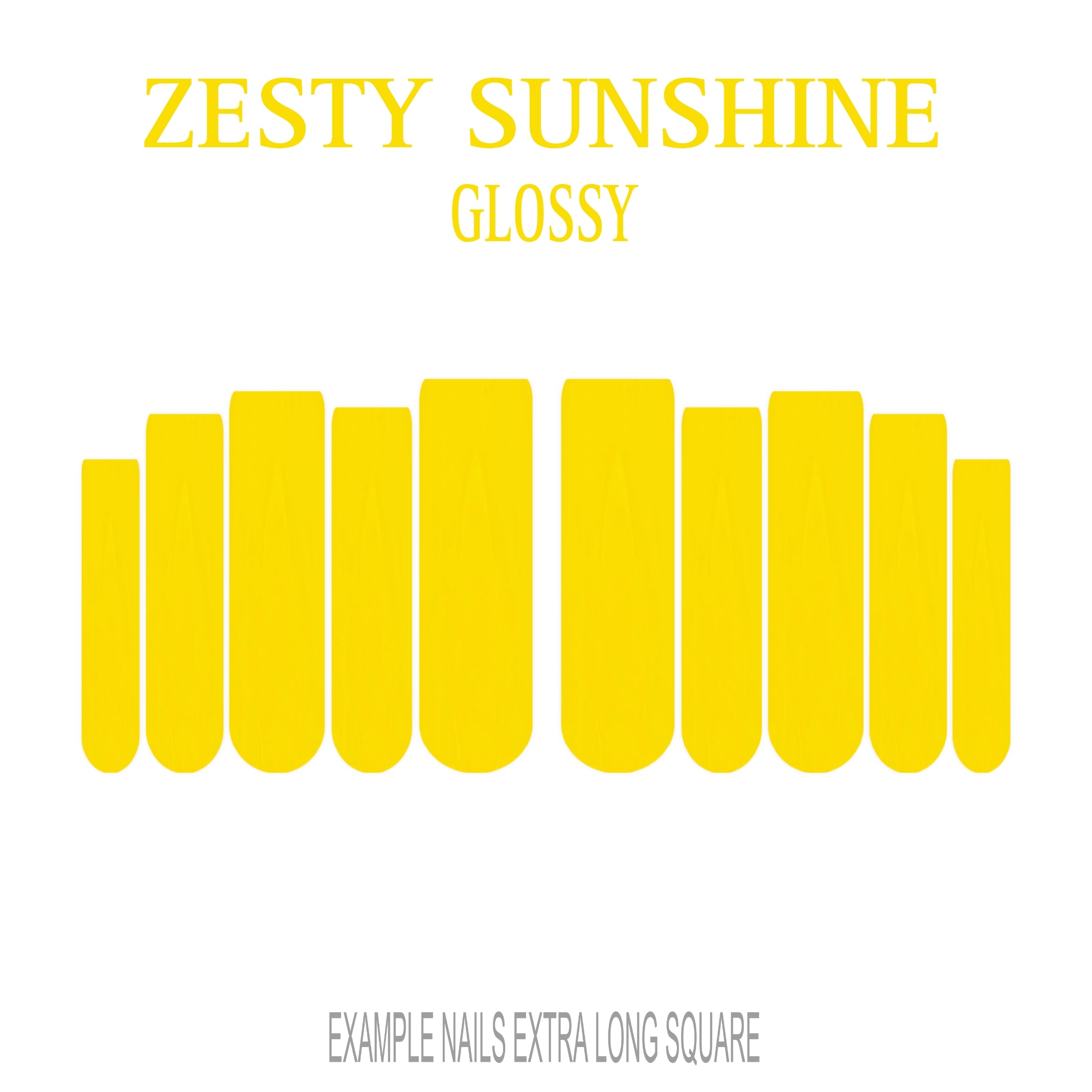Zesty Sunshine yellow press-on nails