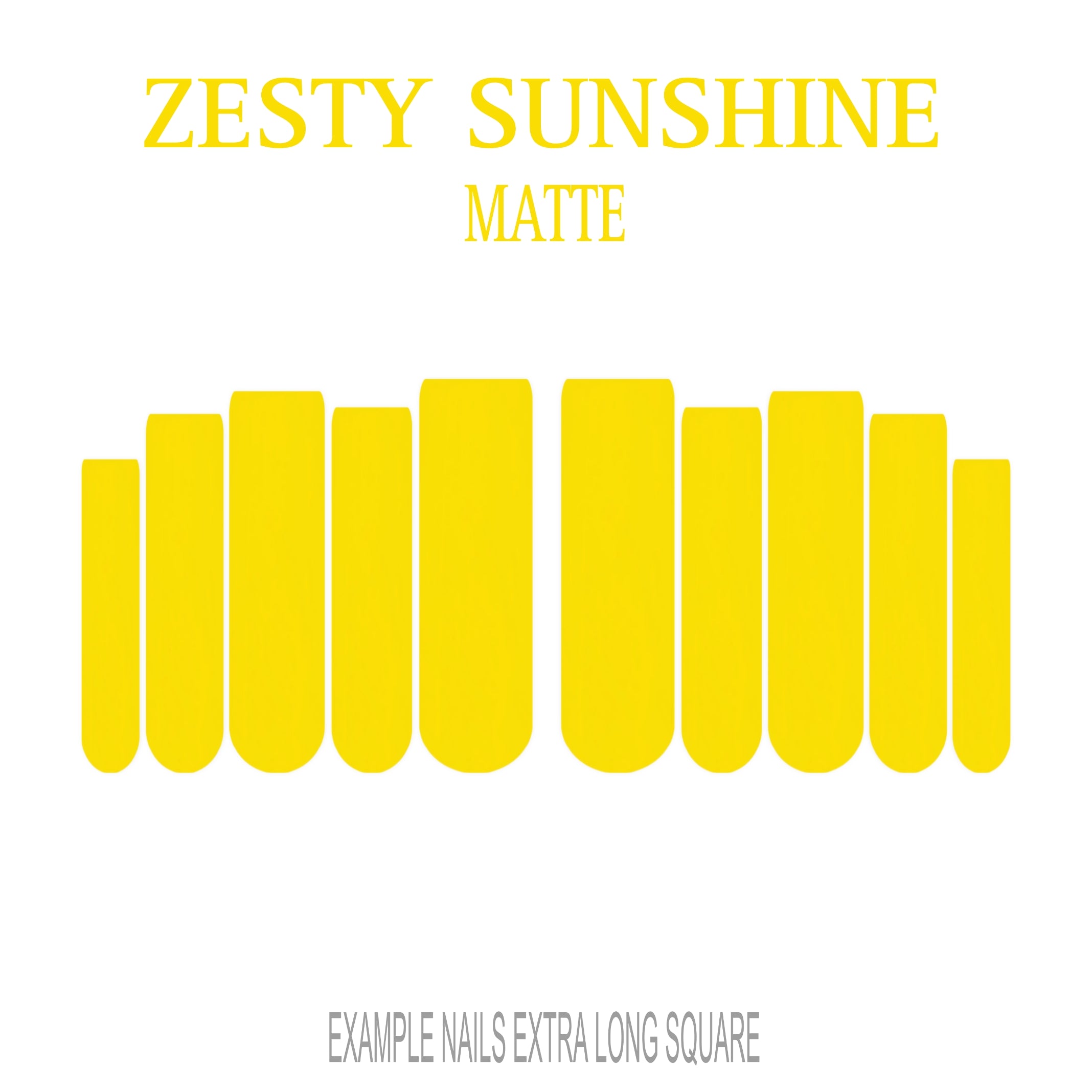 Zesty Sunshine yellow press-on nails