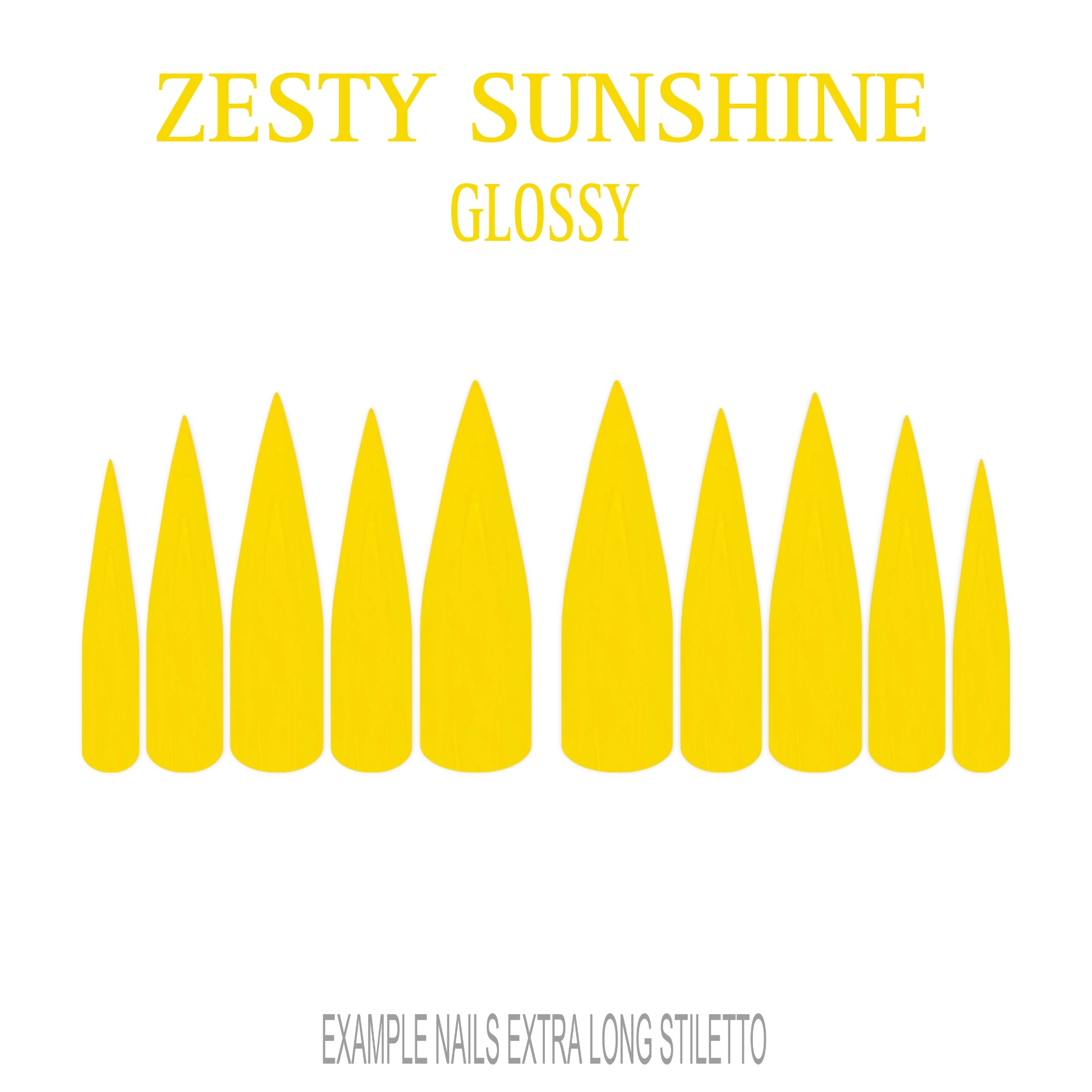 Zesty Sunshine yellow press-on nails
