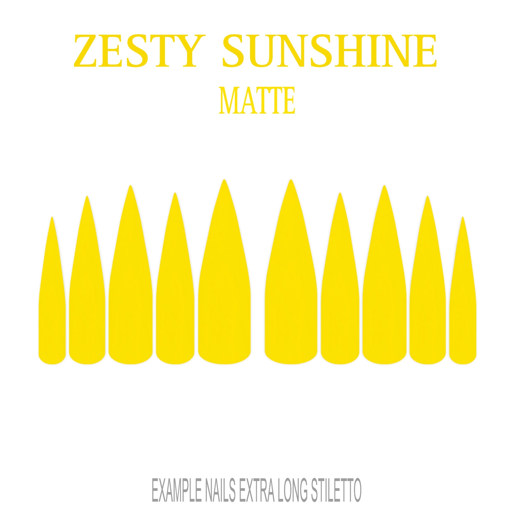 Zesty Sunshine yellow press-on nails