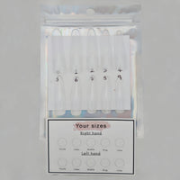 Coffin press-on nail sizing kit sample tips