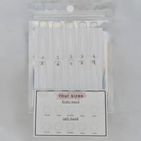 Press-on nail sizing kit sample tips for comparing nail widths and finding your size