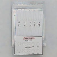 Stiletto press-on nail sizing kit sample tips